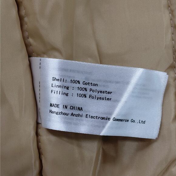 Wenven Mens Medium Canvas Utility Vest Khaki Warm Work Outdoor Jacket Gorpcore - Picture 9 of 10